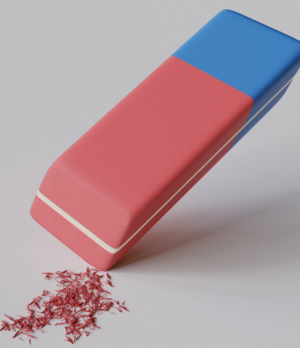 Borracha Clássica Vermelha e Azul c/ 5 Unidades